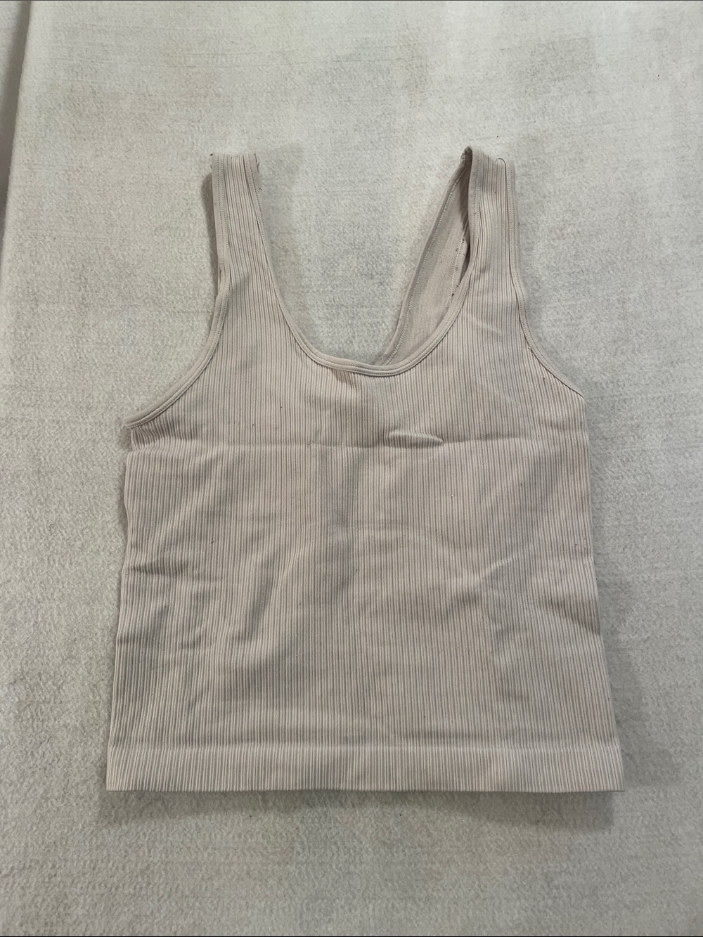 a new day Ribbed Tank Top in Beige Cream